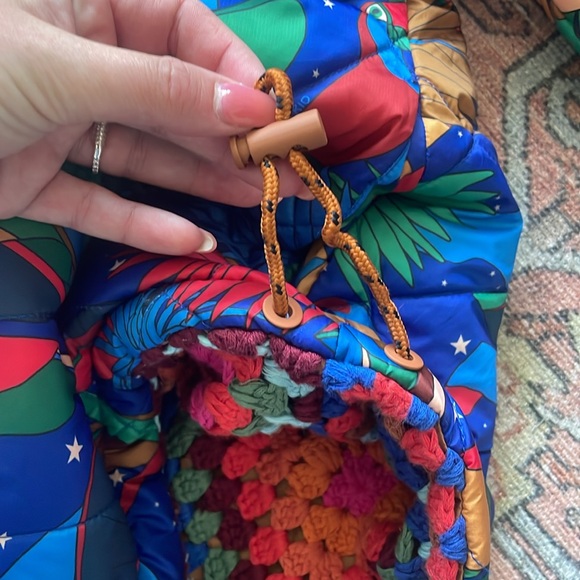 Farm Rio Reversible Crochet Puffer Jacket - Picture 10 of 15